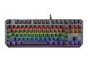 Trust Gaming GXT 834 CALLAZ TKL Mechanical Compact Metal top plate keyboard,Outemu linear mechanical red switches, multicolour LED illumination, 87 keys, 50 million key presses, US, 1.8m, USB, Black