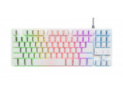 Trust Gaming GXT833W THADO TKL Compact metal gaming membrane keyboard with multicolour LED illumination, 87 keys, US, 1.5m,  USB, White
