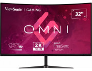 31.5- VIEWSONIC VA LED VX3218C-2K Curved Gaming Black (1ms, 3500:1, 250cd, 2560x1440, 178°/178°, HDMI x 2, DisplayPort, 165Hz Refresh Rate, AMD Adaptive Sync, Curveture 1500R, Speakers 2 x 2W, Audio Line-out, VESA)