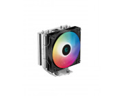 DEEPCOOL Cooler -AG400 LED-, Gammaxx Series, Intel Socket LGA1851/1700/1200/115x & AMD AM5/AM4, up to 220W, 1x PWM RGB Fan:120x120x25mm, 500~2000 RPM±10%, <31.6 dB(A), 75.89 CFM, 4-pin PWM, Hydro Bearing, 4x 6mm Heatpipes direct contact