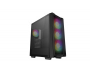 DEEPCOOL -CC560 MESH V2- ATX Case, with Full-sized Tempered Glass Window & Mesh Front Panel, without PSU, Tool-less, Pre-installed: Front 3x120mm ARGB fans, Rear 1x120mm ARGB fan, Top panel Magnetic dust filter, PSU Shroud, 2x2.5- SSD/ 2x3.5- HDD, 2xUSB3.
