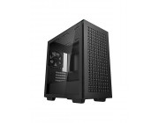 DEEPCOOL -CH370- Micro-ATX Case, with Side-Window (Tempered Glass SidePanel) Magnetic, without PSU, Pre-installed: Rear 1x120mm fan, Retractable Headset holder, GPU holder, Dust filters, Quick-release SSD mounting, 2xUSB3.0. 1xAudio, Black