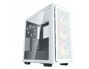 DEEPCOOL -CK560 WH- ATX Case, with Side-Window Tempered Glass Side, without PSU, Tool-less, Pre-Installed Fans: Front 3x120mm, Rear 1x140mm, 2xUSB3.0, 1xTypeC /Audio, White