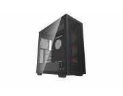 DEEPCOOL -MORPEUS- ATX Case, Reconfigurable Chasis, Modular Single/Dual Chamber with Side-Window, Tempered Glass Side & Front Mesh panel, without PSU, Pre-installed: 420mm unit (3x140mm PWM ARGB fans), Vertical GPU mount, Dual Real-Time Digital Display, 1