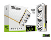 ZOTAC GeForce RTX™ 5080 SOLID OC White Edition 16GB GDDR7, 256bit, 2640/30000Mhz, Blackwell/DLSS4, PCIeX16 5.0, 3.5-slot, 1xHDMI, 3xDP, Large Vapor Chamber, Triple Fan / IceStorm 3.0, Active Fan Control/FREEZE Fan Stop/Dual Bios, SPECTRA2.0 Link/RGB Light