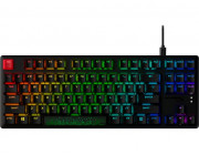 HYPERX Alloy Origins Core PBT Mechanical Gaming Keyboard (US Layout), HyperX Red - Linear key switch, High-quality, Durable PBT keycaps, Backlight (RGB), 100% anti-ghosting, Ultra-portable design, Solid-steel frame, USB