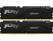 64GB (Kit of 2*32GB) DDR5-4800  Kingston FURY® Beast DDR5, PC38400, CL38, 2Rx8, 1.1V, Auto-overclocking, Asymmetric BLACK low-profile heat spreader, Intel XMP 3.0 Ready (Extreme Memory Profiles)