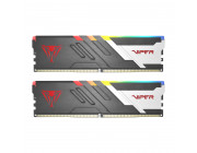 32GB (Kit of 2x16GB) RGB DDR5-6600 VIPER (by Patriot) VENOM DDR5 (Dual Channel Kit) PC5-52800, CL34, 1.4V, Aluminum heat spreader with unique design, XMP 3.0/EXPO Overclocking Support, On-Die ECC, Thermal sensor, Matte Black with Red Viper logo, Venom Exc