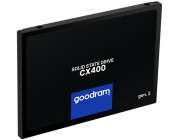 2.5- SSD 256GB  GOODRAM CX400 Gen.2, SATAIII, Sequential Reads: 550 MB/s, Sequential Writes: 490 MB/s, Maximum Random 4k: Read: 65,000 IOPS / Write: 61,440 IOPS, Thickness- 7mm, Controller Phison PS3111-S11, 3D NAND TLC