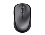 Trust Yvi + Eco Wireless Silent Mouse - Black, 8m 2.4GHz, Micro receiver, 800-1600 dpi, 4 button, AA battery, USB