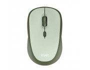 Trust Yvi + Eco Wireless Silent Mouse - Green, 8m 2.4GHz, Micro receiver, 800-1600 dpi, 4 button, AA battery, USB