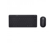 Trust  Lyra Multi-Device Compact Wireless keyboard and mouse set, RF 2.4GHz, Bluetooth, 800-1600 DPI, Silent click, FN keys, USB-A, USB-C, Black, Rechargeable battery, 301g, UK