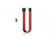 DEEPCOOL -EC300-CPU8P-RD-, RED, Extension cable 8 (4+4)-pin ATX, 18AWG fiber wire and a high-quality terminal, wire length 300mm
