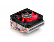 DEEPCOOL Cooler -HTPC-200-, Socket 775/1150/1151/155/1156/1200 & AM5/AM4/AM3/FM2, up to 100W, 80х80х15mm, 600~2500rpm, 17.8~26.2 dBA, 23CFM, 4 pin, PWM, 47mm ultra-thin design compatible with HTPC Case &ITX MB, Hydro Bearing, 2 heatpipes direct contact
