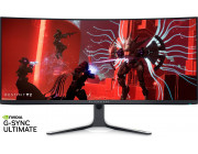 34.1- DELL OLED Alienware AW3423DW Curved Quantum Dot Black/Silver (0.1ms, 1M:1, 300cd, 21:9, 3440x1440, 178°/178°, 165Hz Refresh Rate, NVIDIA G-Sync Ultimate, HDMI, 2 x DisplayPort, USB Hub: 2 x USB3.0, Audio Line-in/out, VESA )