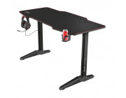 Trust Gaming Desk GXT 1175 Imperius XL with full-surface mouse pad, (140x66cm) for ultimate gaming freedom, Cable management system to hold and guide your cables out of sight