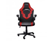 Trust Gaming Chair GXT 703R RIYE - Black/Red, PU leather and breathable fabric, adjustable gaming chair with a strong frame, flip-up armrests, Class 4 gas lift, up to 140kg