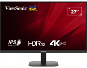 27.0- VIEWSONIC IPS LED VA2708-4K-HD Ultrathin Black (4ms, 1200:1, 250cd, 3840 x 2160, 178°/178°, HDMI2.0 x 2, DisplayPort, SuperClear IPS, Audio Line-In/Out, Speakers 2 x 2W)