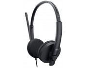 Dell Stereo Headset WH1022 (520-AAVV), USB -A / 3.5mm Stereo Jack Connetctivity Noise-Canceling Mic, Adjustable Mic 150 Hz–7 kHz, LED Lights Call Indicator, Sound/Mic Mute, Volume +/-, Cable Length 2.9m, Earpad Material Leatherette.