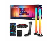 TV Light Strip  GOVEE RGBICW TV Backlight 3 Lite Kit (55--65- + Light Bars 40--70-), Wi-Fi + BT, Multicolor + Extra White LEDs, Zonal Color Control, Voice Control, App, Music Mode, No Hub Required, Real-time color matching to enhance your visual experienc