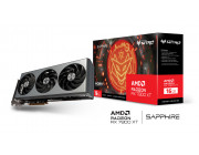 Sapphire NITRO+ Radeon™ RX 7800 XT 16GB GDDR6 256Bit 2565/19500Mhz, 2xHDMI, 2xDP, Triple Fan, SP: 3840, AMD RDNA 3, 5nm GPU, PCIe4.0, Composite Heatpipe, Two-Ball Bearing, Angular Velocity Fan Blade, Aluminum Alloy Frame, Dual UEFI, ARGB Light Bar, Metal 