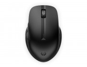 HP 435 Multi-Device Wireless Mouse, 4 programmable buttons, 4000 dpi, Connects to up to 2 devices with a USB-A nano dongle or Bluetooth, Black.