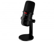 HyperX SoloCast, Black, Microphone for the streaming, Sampling rates: 48 / 44.1 /32 / 16 / 8 kHz, 20Hz-20kHz, Tap-to-Mute sensor with LED indicator, Flexible, Adjustable stand, Cardioid polar pattern, Boom arm and mic stand, Cable length: 2m, Black,  USB