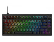 HYPERX Alloy Rise 75 RGB Mechanical Gaming Keyboard without Numlock (RU), Mechanical keys (HyperX Linear switches) Backlight (RGB), Ultra-customizable, Hot-swappable key switches, Ambient light sensor, Solid-steel frame, USB