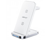 Wireless Charger  ACEFAST E15 Desktop 3-in-1 Wireless Charging Stand, Wireless output 1: 5up to 15W, Output 2: 5W, Output 3: 2.5W, White