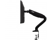 Arm for 1 monitors 13--31.5- -  AOC AS110D0 Black, Desk Clamp/Grommet, Aluminum structure, Gas spring, Height adjustment, Max.Load: 2-9kg, Tilt: '-90°~+85°, Swivel:180°, Rotation:360°, Hidden cable management, VESA 75/100