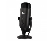 AROZZI Colonna The most powerful Plug-and-Play microphone, Boom arm attachable, Volume and gain dial controls, Mute button, Pick-up patterns: Cardioid, Bidirectional and Omnidirectional, Headphone jack, 3m, black