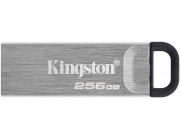 256GB USB3.2  Kingston DataTraveler Kyson Silver, Metal casing, Compact and lightweight (Read 200 MByte/s, Write 60 MByte/s)