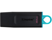 64GB USB3.2  Kingston DataTraveler Exodia Black/Blue, (Read 100 MByte/s, Write 12 MByte/s)