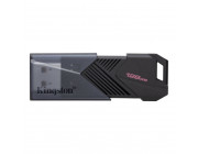 128GB USB3.2  Kingston DataTraveler Exodia Onyx Black, Moving cap design, Sleek matte black casing, Key ring (Read 100 MByte/s, Write 12 MByte/s)