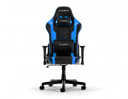 Gaming/Office Chair DXRacer Prince GC-P132-NB-FX2, Black/Blue, Gaslift class 4, Premium PU leather, max weight up to 150kg / height 165-185cm, Recline 90°-135°, 1D Armrests, Headrest and lumbar cushions, Nylon wheelbase, 6cm PU Caster, W-20 kg