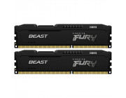 16GB (Kit of 2*8GB) DDR3-1600  Kingston FURY Beast (Dual Channel Kit), PC12800, CL10, 2Rx8, 1.5V,  Auto-overclocking,  Asymmetric BLACK heat spreader