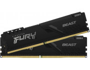 32GB (Kit of 2*16GB) DDR4-2666  Kingston FURY® Beast DDR4, PC21300, CL16, 1Gx8, 1.2V, Auto-overclocking, Asymmetric BLACK low-profile heat spreader, Intel XMP Ready (Extreme Memory Profiles)