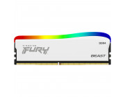 16GB DDR4-3200  Kingston FURY® Beast DDR4 White RGB Special Edition, PC25600, CL16, 1.35V, Auto-overclocking, Asymmetric WHITE heat spreader, Dynamic RGB effects featuring Kingston FURY Infrared Sync technology, Intel XMP Ready (Extreme Memory Profiles)