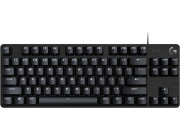 Logitech Mechanical Gaming Keyboard G413 TKL SE Corded,  PBT Keycaps, Aluminum top case, White backlighting, BLACK - US INT'L - USB - TACTILE