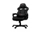 Gaming/Office Chair AROZZI Milano, Black/Black, PU Leather, max weight up to 90-95kg / height 160-180cm, Tilt Angle 12°, Fixed Armrests, Lumbar cushion, Wood Frame, Nylon wheelbase, Gas Lift 4class, Small nylon casters, W-20.5kg