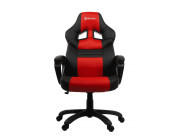 Gaming/Office Chair AROZZI Monza, Black/Red, PU Leather, max weight up to 90-95kg / height 160-180cm, Tilt Angle 12°, Fixed Armrests, Wood Frame, Nylon wheelbase, Gas Lift 4class, Small nylon casters, W-17kg