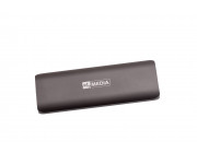 M.2 External SSD 256GB  MyMedia (by Verbatim) External SSD USB3.2 Gen 2, Sequential Read/Write: up to 520/400 MB/s, Light, Sleek space grey aluminium design, Ultra-compact aluminum housing