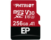 256GB microSD Class10 UHS-I A1 (V30) + SD adapter  Patriot EP Series microSD, Read: 90Mb/s, Write: 80Mb/s