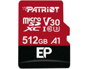 512GB microSD Class10 UHS-I A1 (V30) + SD adapter  Patriot EP Series microSD, Read: 90Mb/s, Write: 80Mb/s