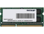 4GB DDR3L-1600 SODIMM  PATRIOT Signature Line, PC12800, CL11, 1 Rank, Double-sided module, 1.35V