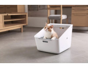 Petkit Pura Cat Litter Box, semi-open low-level entrance litter tray, built-in odour eliminator, 507*374*350mm, white