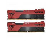 16GB (Kit of 2x8GB) DDR4-3200 VIPER (by Patriot) ELITE II, Dual-Channel Kit, PC25600, CL18, 1.35V, Red Aluminum HeatShiled with Black Viper Logo, Intel XMP 2.0 Support, Black/Red