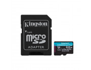 512GB microSD Class10 A2 UHS-I U3 (V30) Kingston Canvas Go! Plus, Ultimate, Read: 170Mb/s, Write: 90Mb/s, Ideal for Android mobile devices, action cams, drones and 4K video production