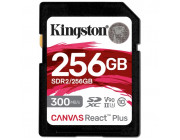 256GB SD Class10 UHS-II U3 (V90)  Kingston Canvas React Plus, Ultimate, Read: 300Mb/s, Write: 260Mb/s,  Capture 4K/8K Ultra-HD high-speed shots without dropping frames, Ultimate speeds to support professional camera use