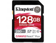 128GB SD Class10 UHS-II U3 (V60)  Kingston Canvas React Plus V60, Ultimate, Read: 280Mb/s, Write: 100Mb/s, Capture 4K Ultra-HD high-speed shots without dropping frames